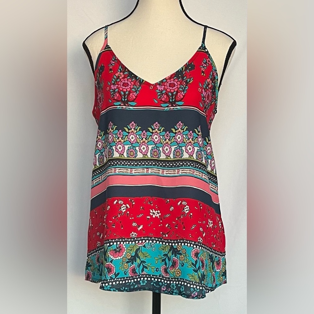 Maurices Patterned V-Neck Tank Small